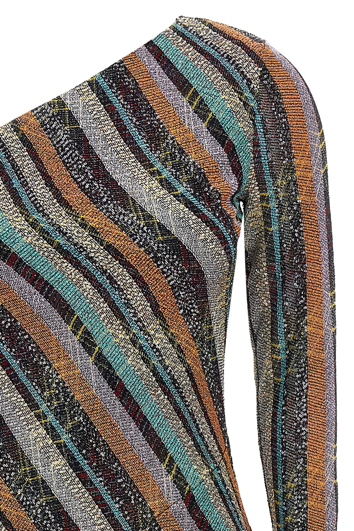 long dress in viscose lamé blend