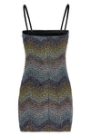 caperdoni frame-crafted viscose lamé mini dress