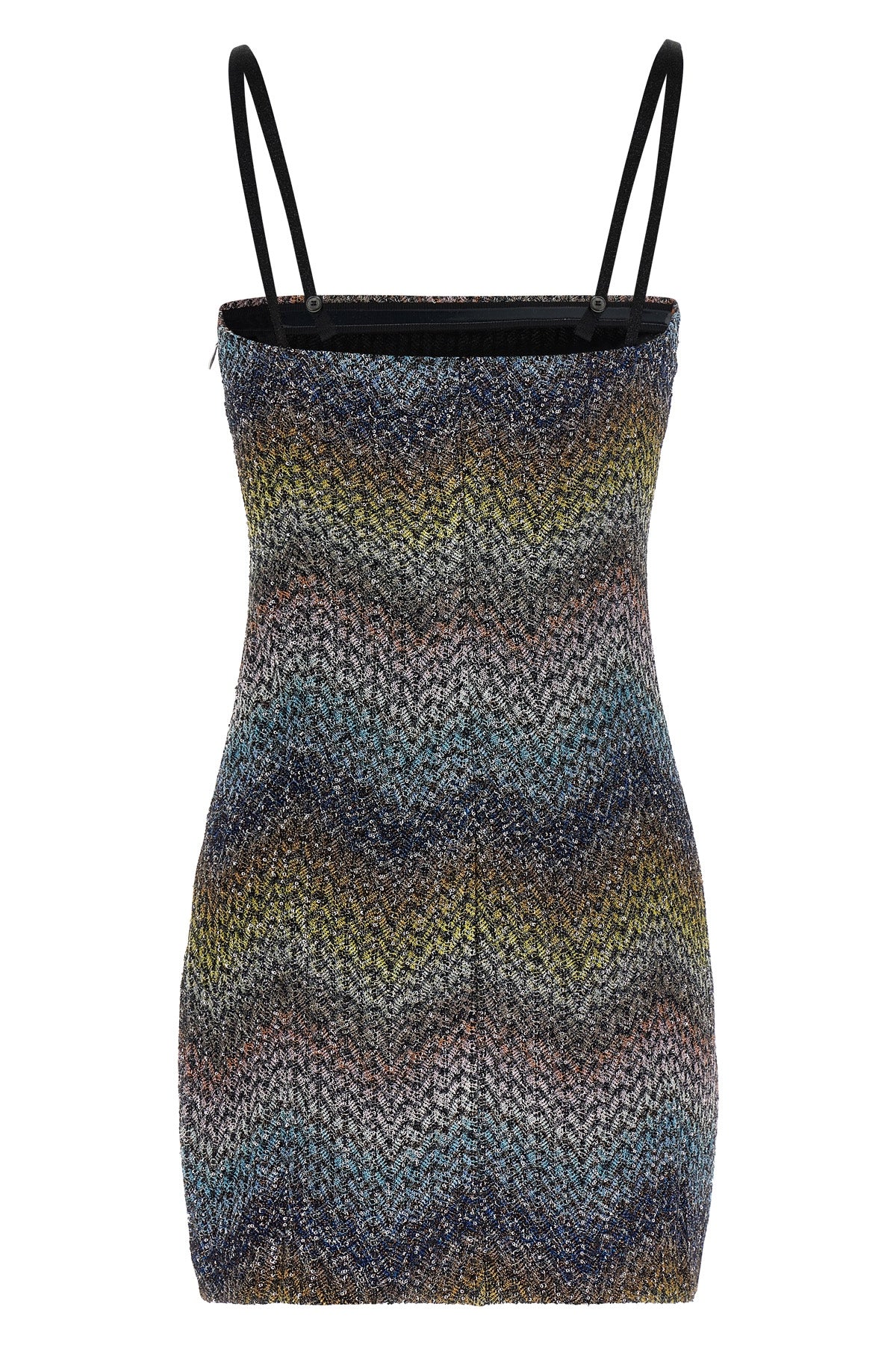 caperdoni frame-crafted viscose lamé mini dress