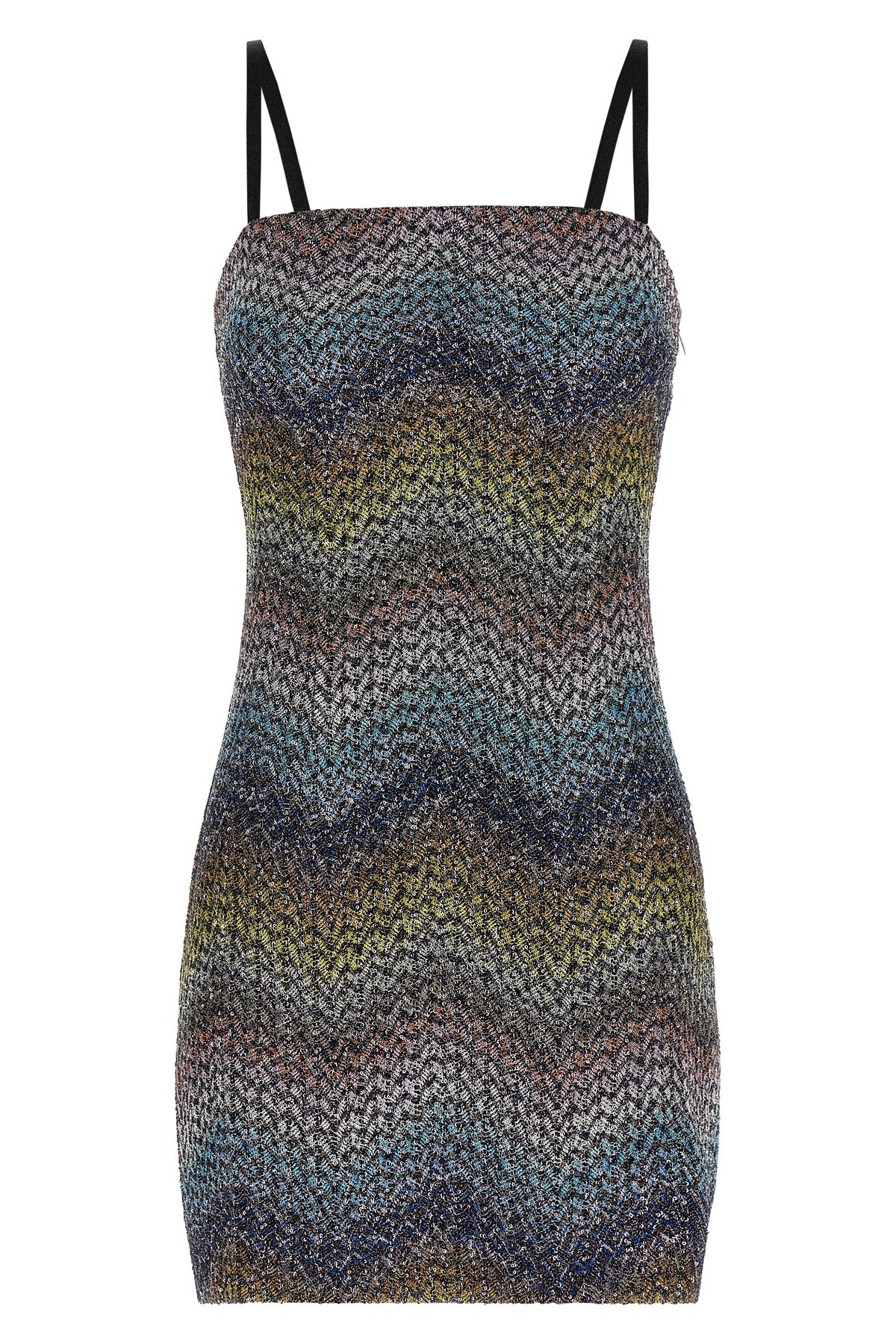 caperdoni frame-crafted viscose lamé mini dress
