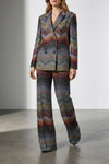 caperdoni loom sequined viscose lamé pants