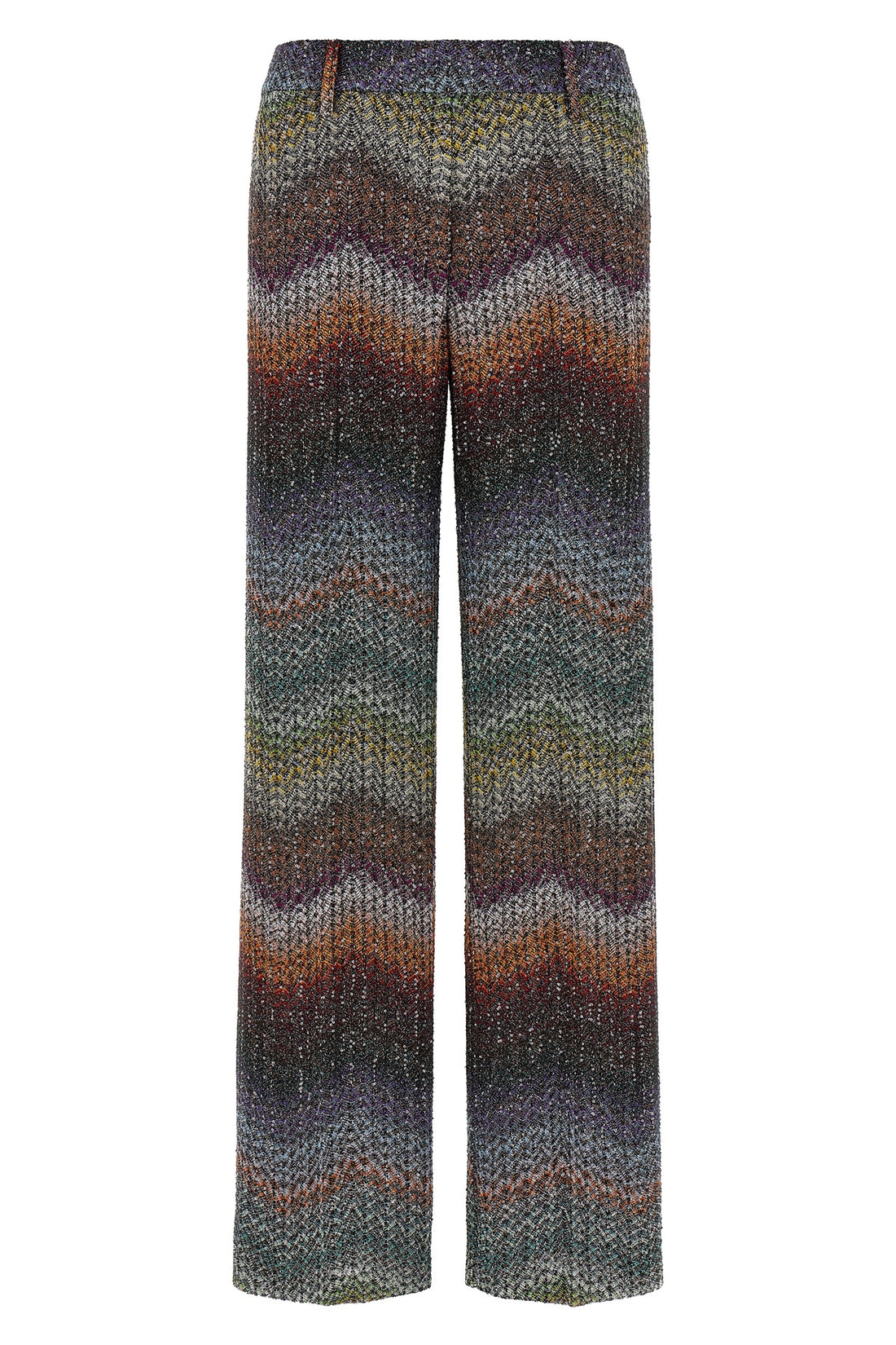 MISSONI 42 caperdoni loom sequined viscose lamé pants