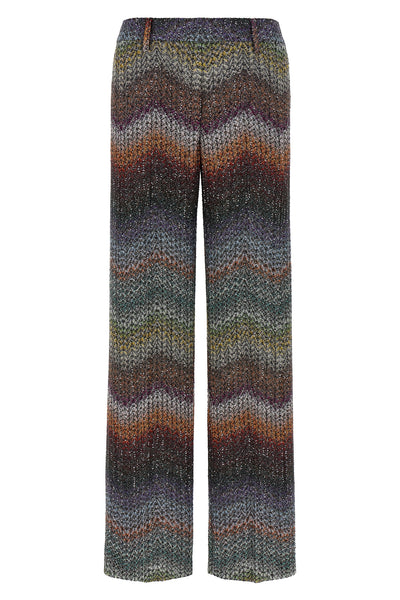 caperdoni loom sequined viscose lamé pants