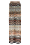 chevron lamé viscose pants