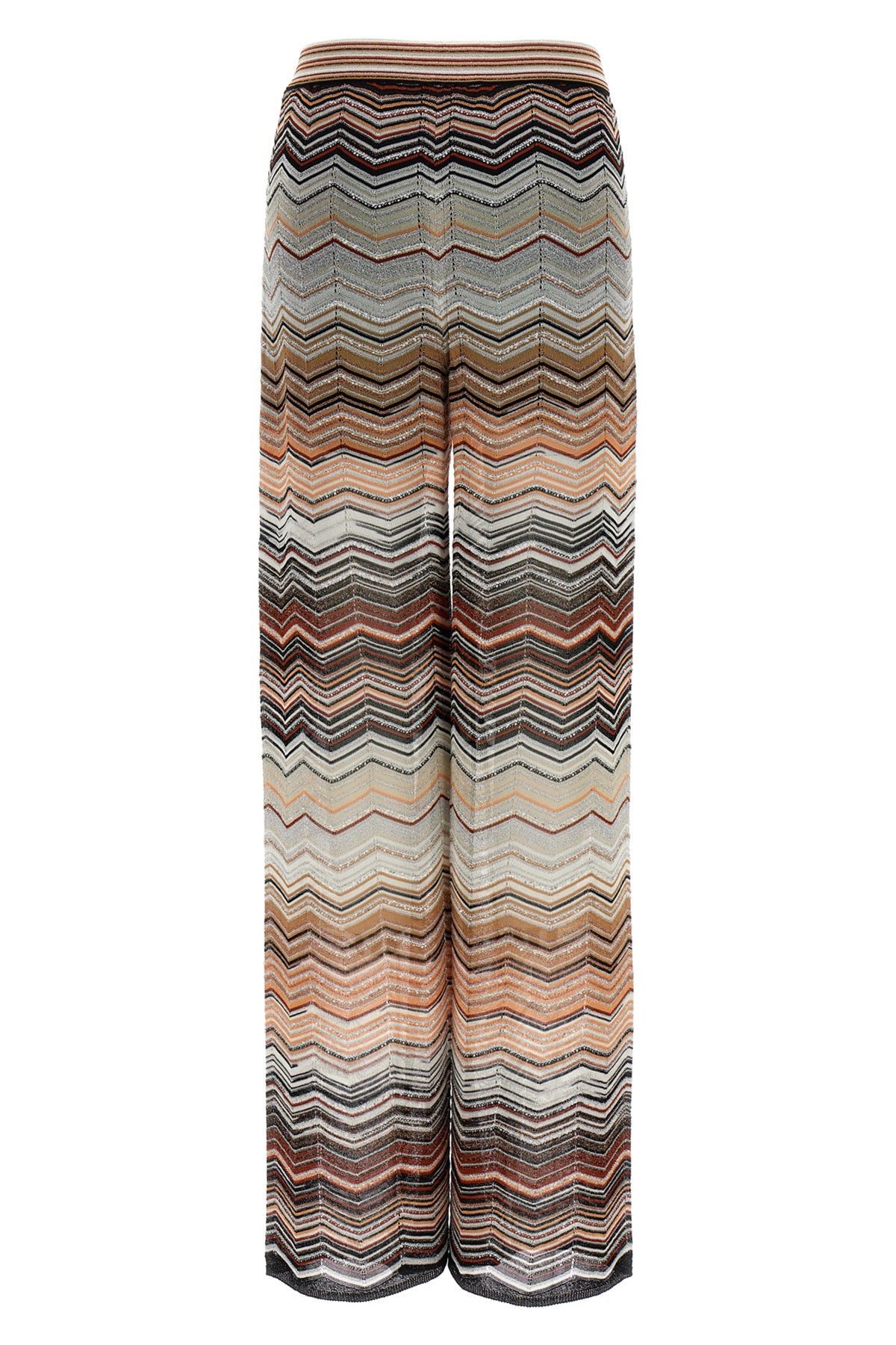 chevron lamé viscose pants