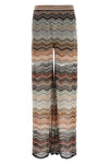 chevron lamé viscose pants