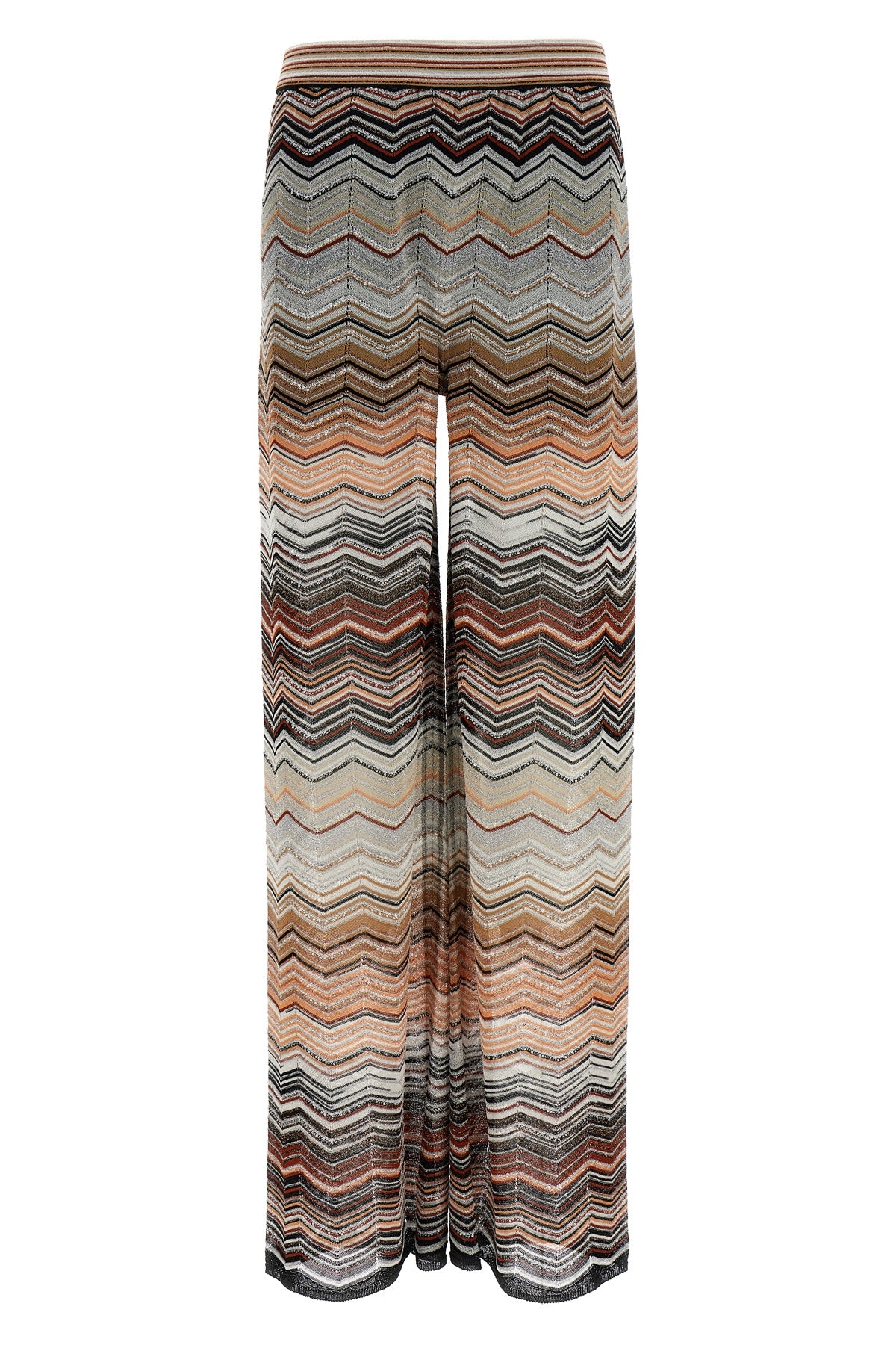chevron lamé viscose pants