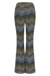 caperdoni loom-crafted viscose lamé trousers