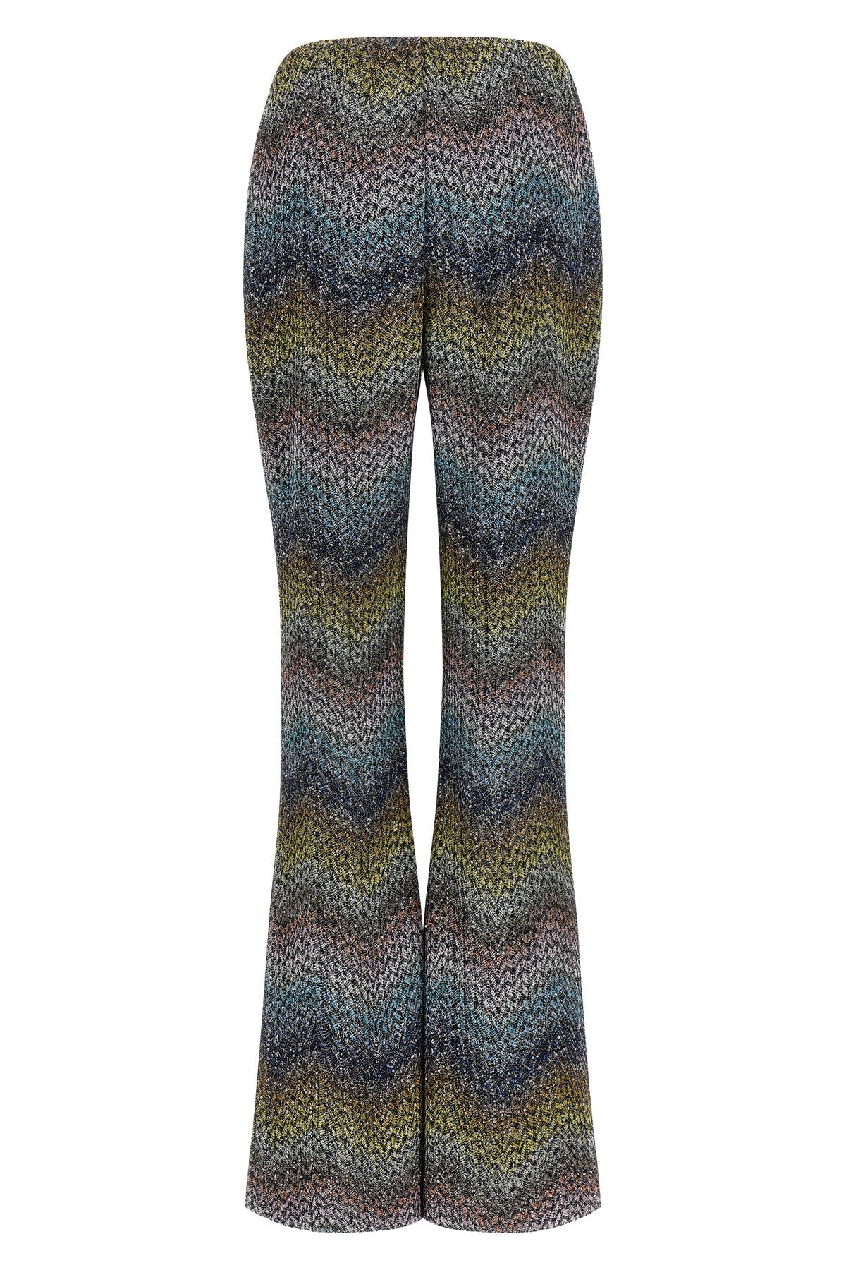 caperdoni loom-crafted viscose lamé trousers