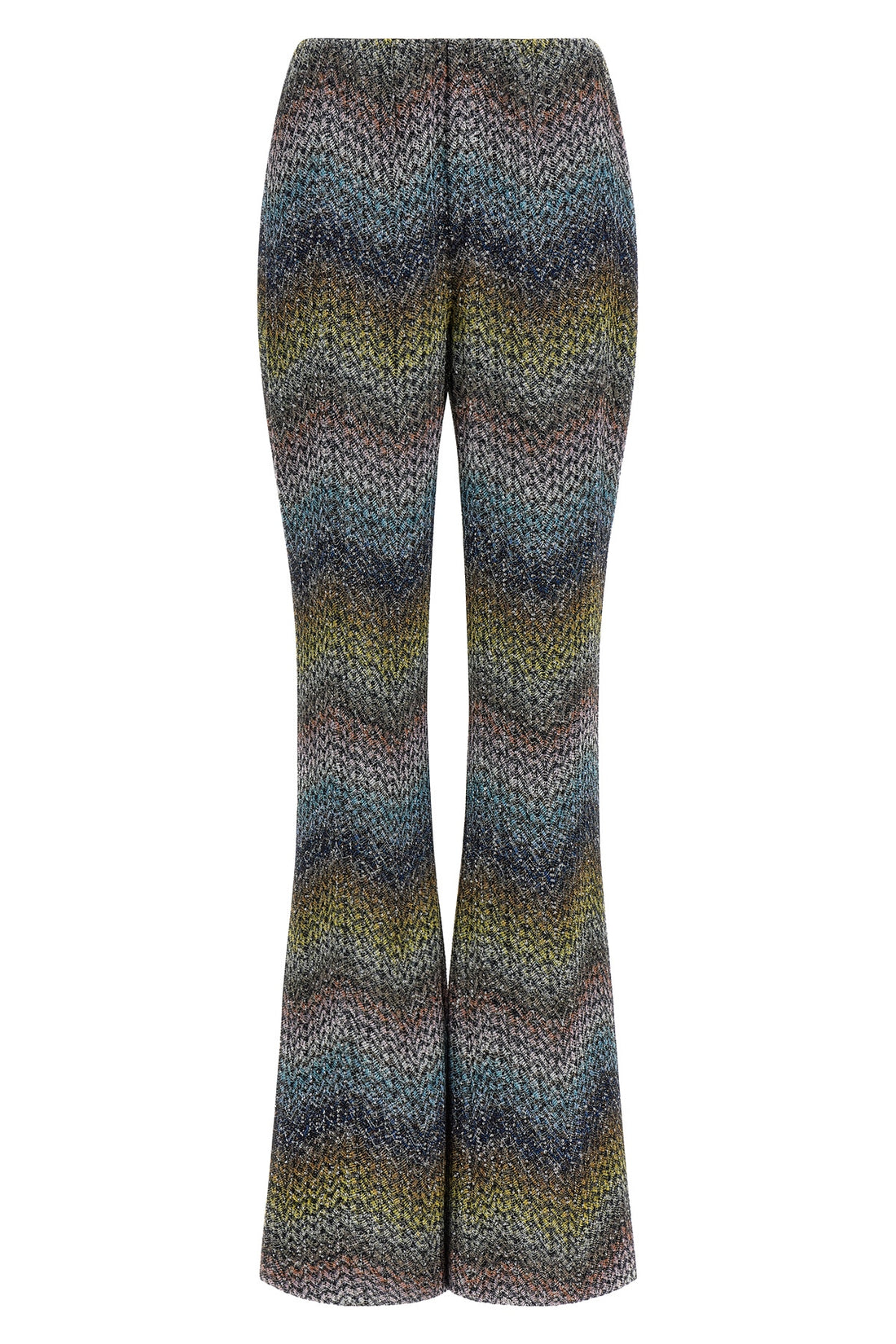 MISSONI 40 caperdoni loom-crafted viscose lamé trousers
