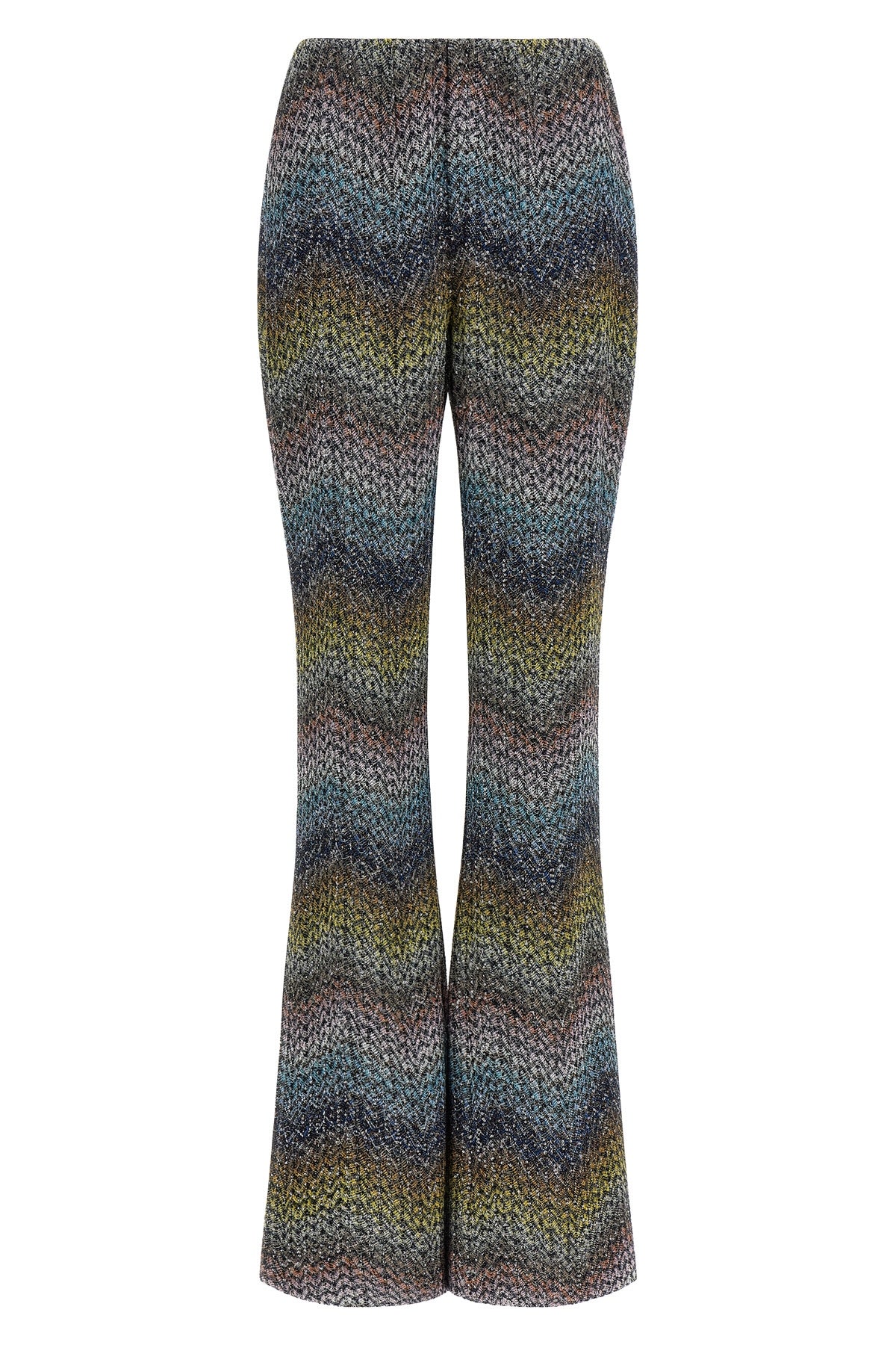 caperdoni loom-crafted viscose lamé trousers
