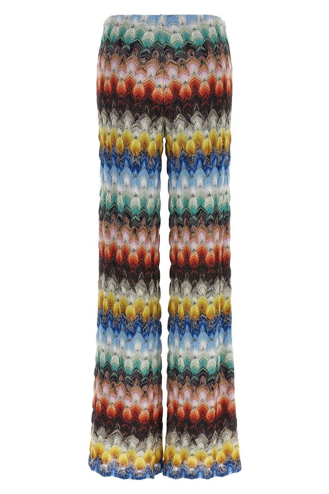 MISSONI 38 lace viscose blend lamé trousers