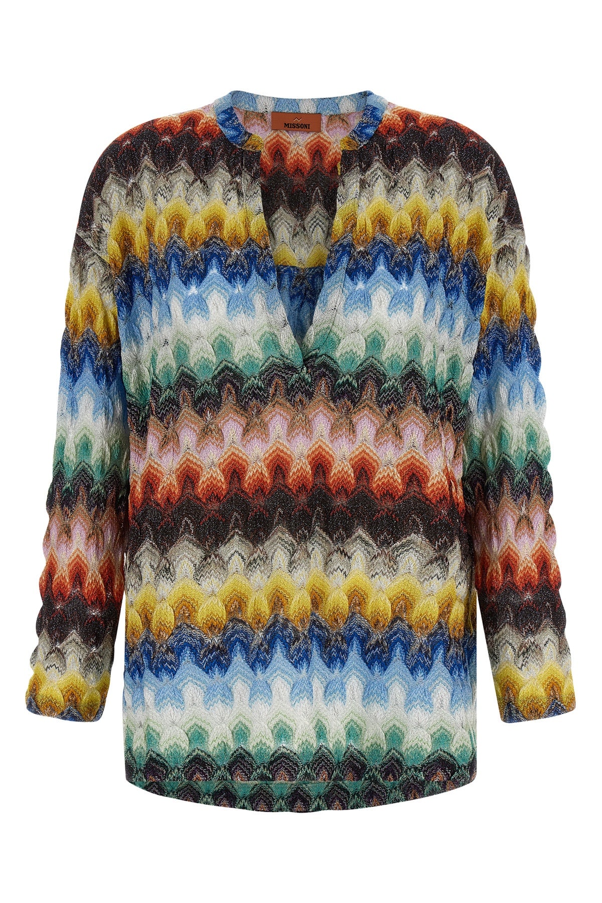 lamé knit blouse