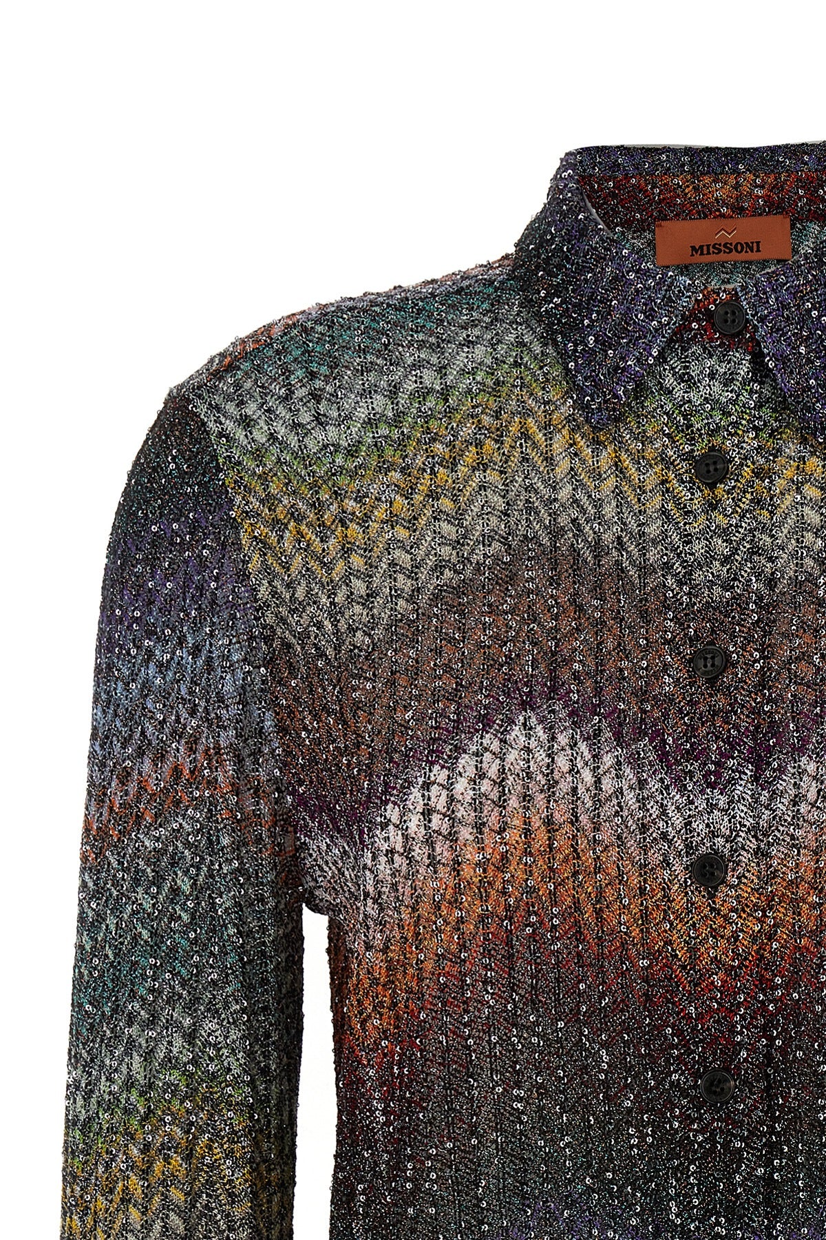caperdoni viscose lamé shirt
