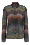 caperdoni viscose lamé shirt
