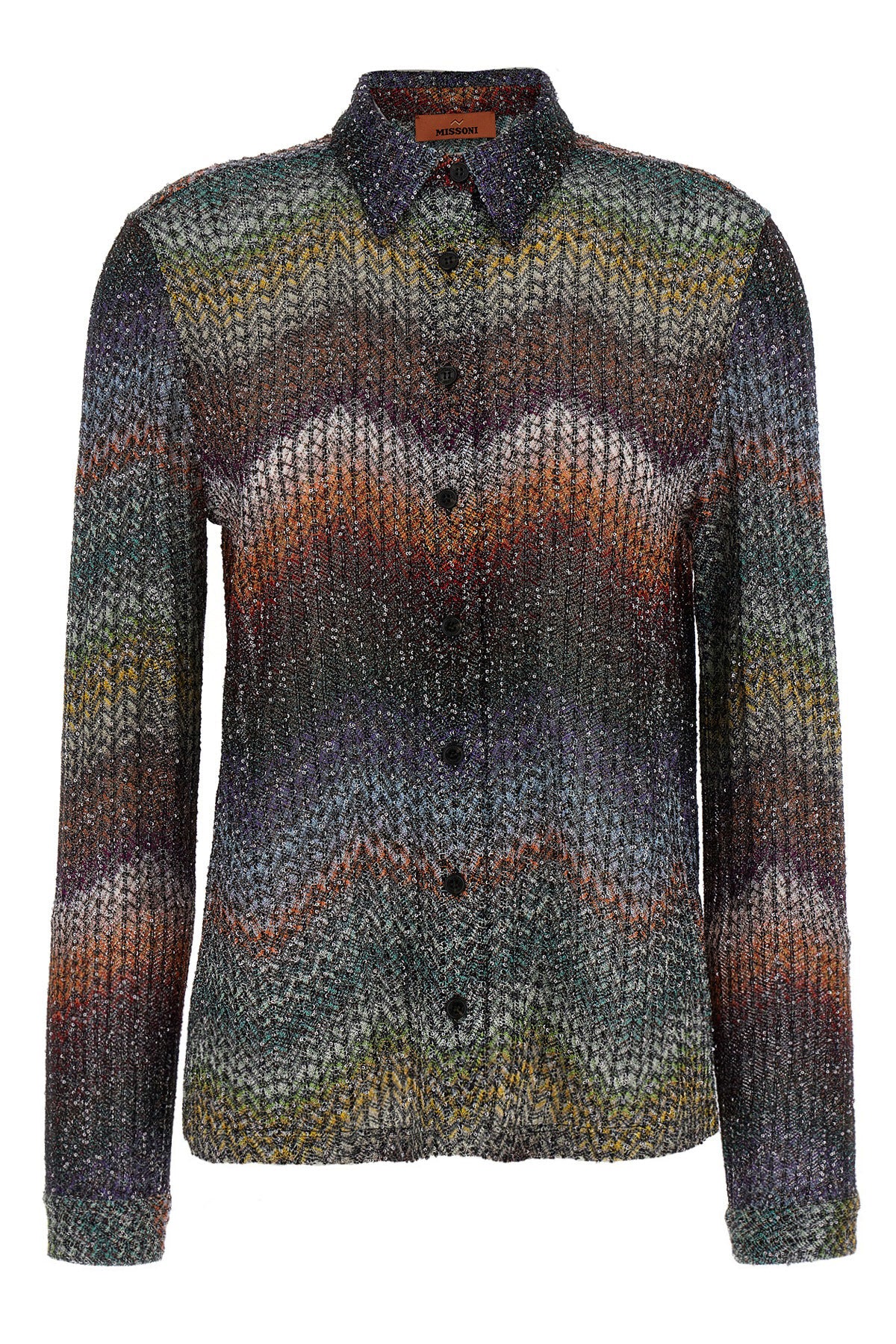 caperdoni viscose lamé shirt