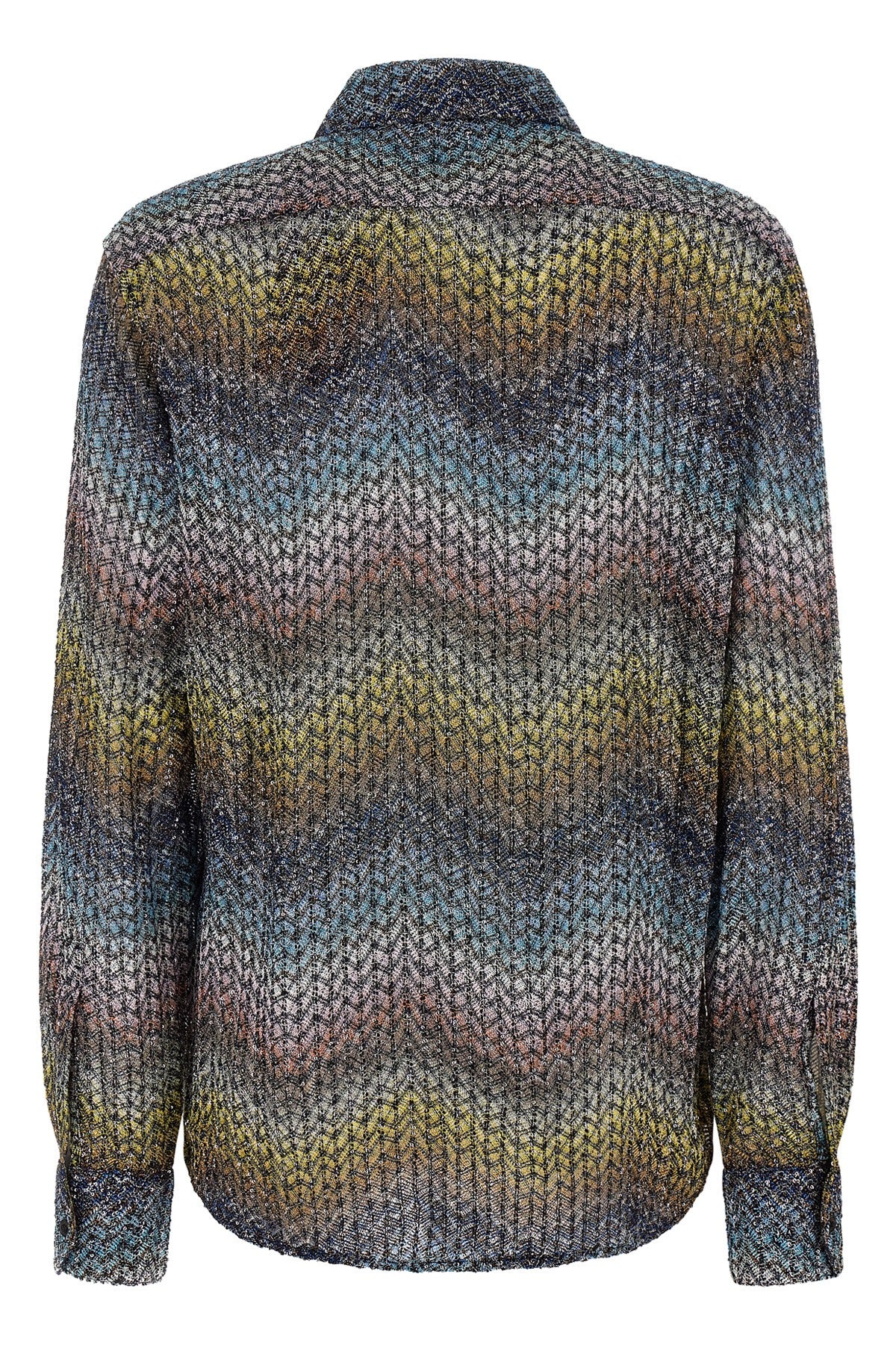 caperdoni loom-crafted viscose lamé shirt