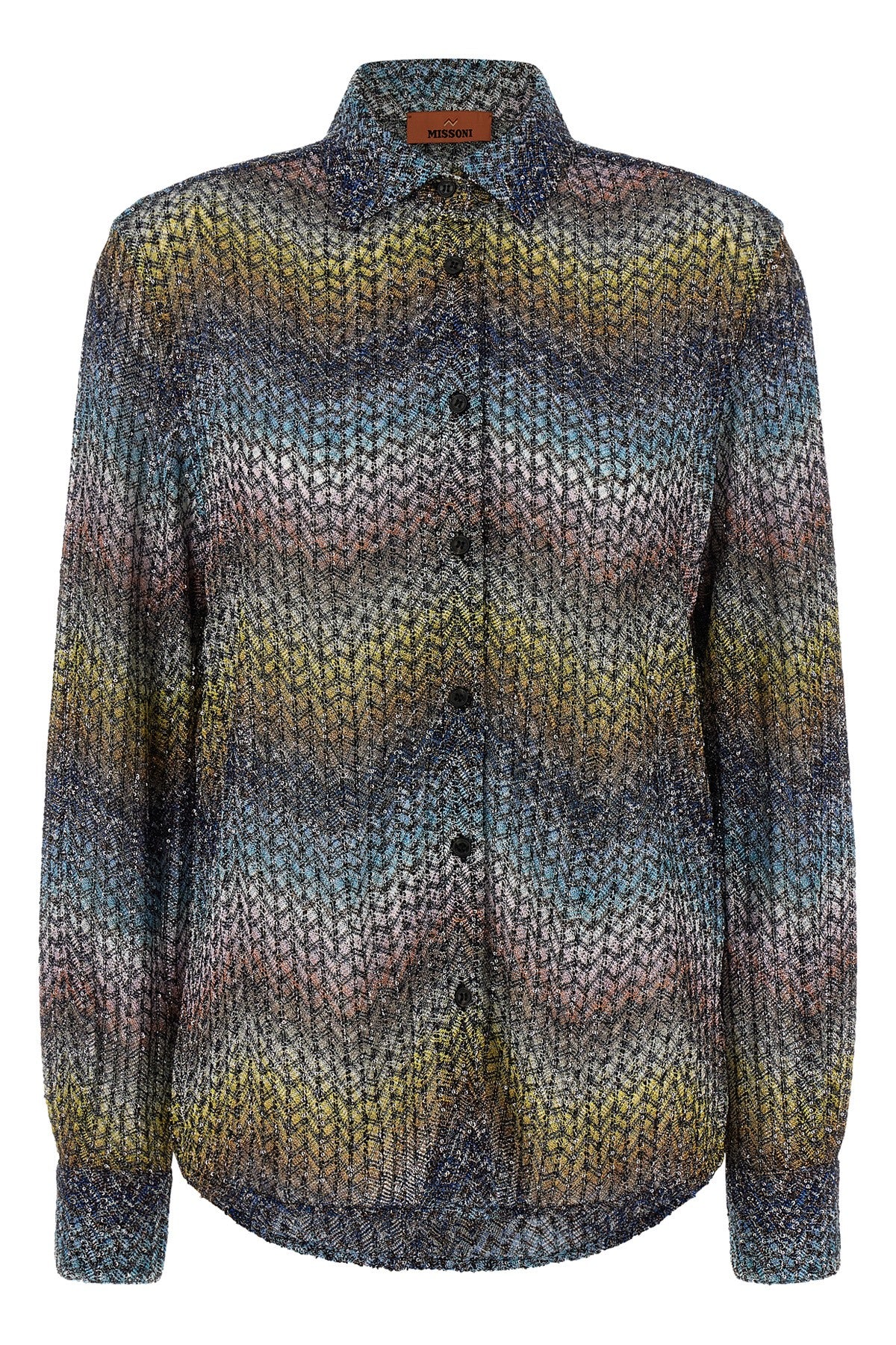 caperdoni loom-crafted viscose lamé shirt