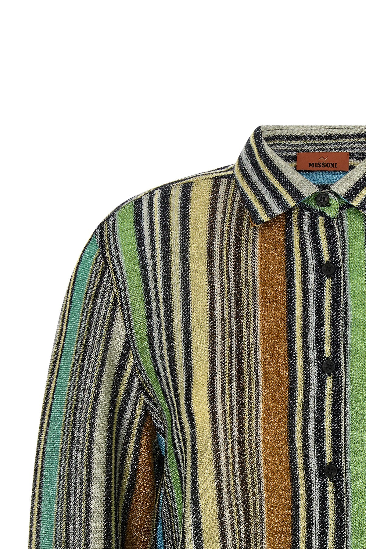 patterned viscose lamé shirts