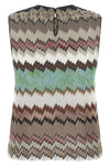 viscose zigzag lamé top