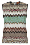 viscose zigzag lamé top