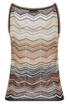 tank top in viscose chevron lamé pattern