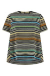 striped viscose patterned t-shirt woven