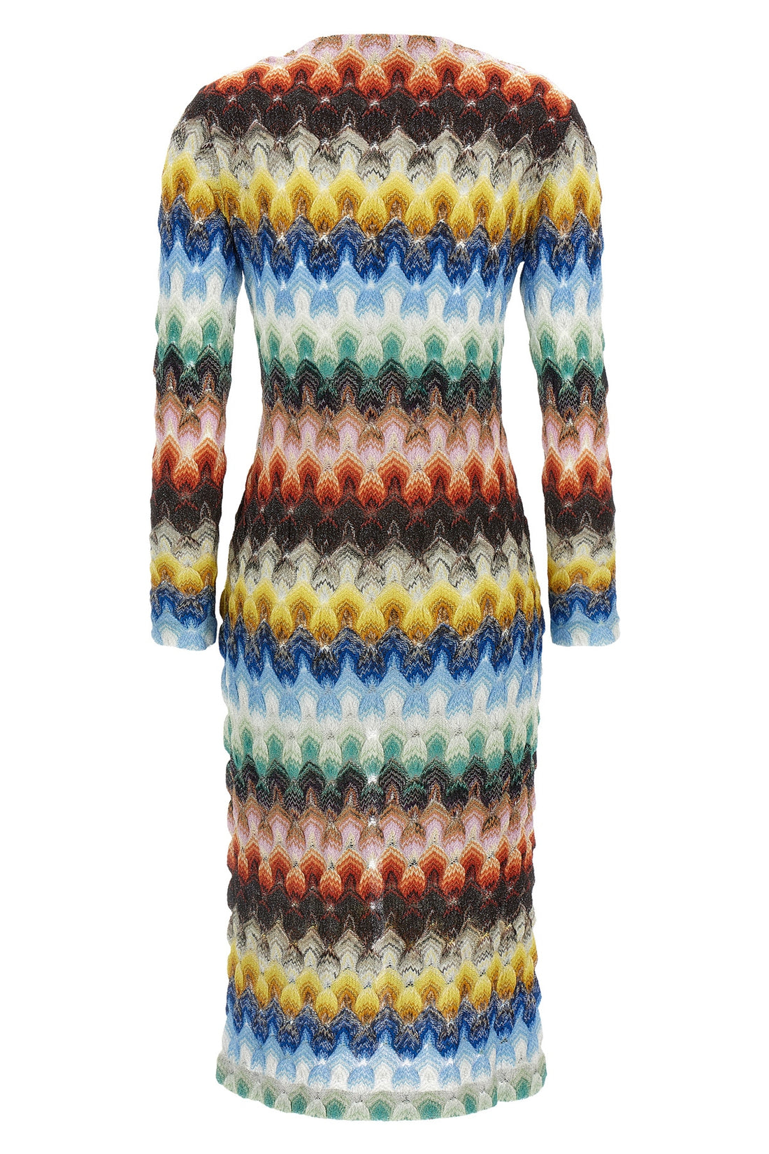 MISSONI 44 long cardigan in lace viscose blend lamé made in raschel