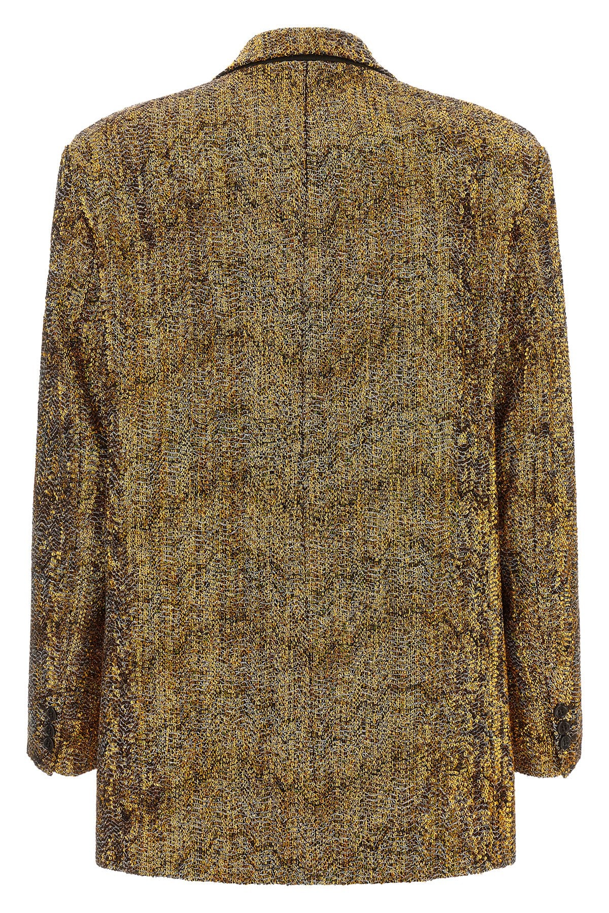 the missoni blazer stands out for a double-breasted sartorial construction defin