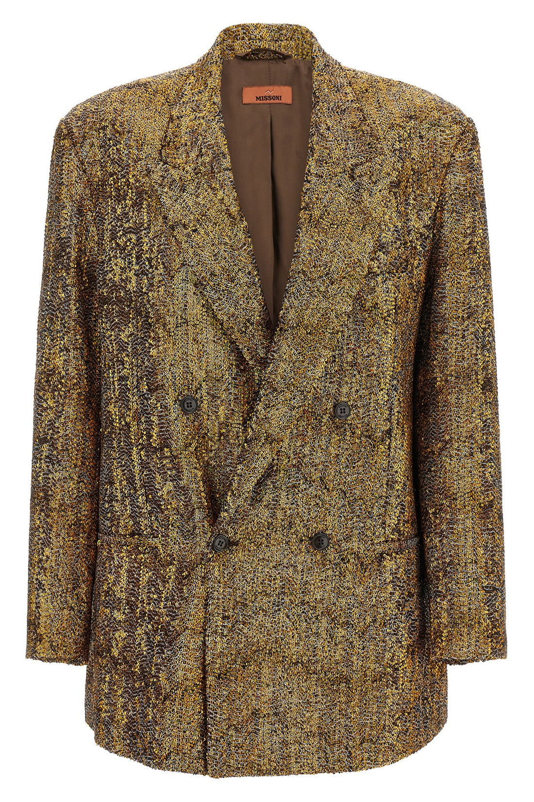 MISSONI 46 the missoni blazer stands out for a double-breasted sartorial construction defin