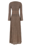 the missoni long dress exemplifies the brands mastery of knitwear through a flu