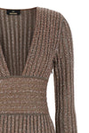 the missoni long dress exemplifies the brands mastery of knitwear through a flu