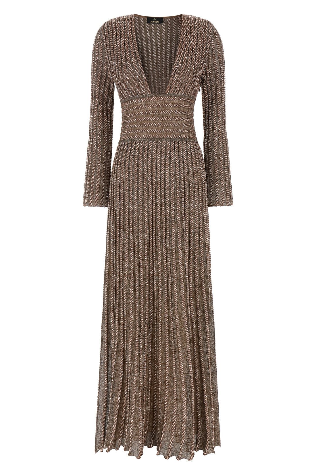 MISSONI 42 the missoni long dress exemplifies the brands mastery of knitwear through a flu