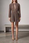 the missoni mini dress defines the silhouette through a fluid construction in fi