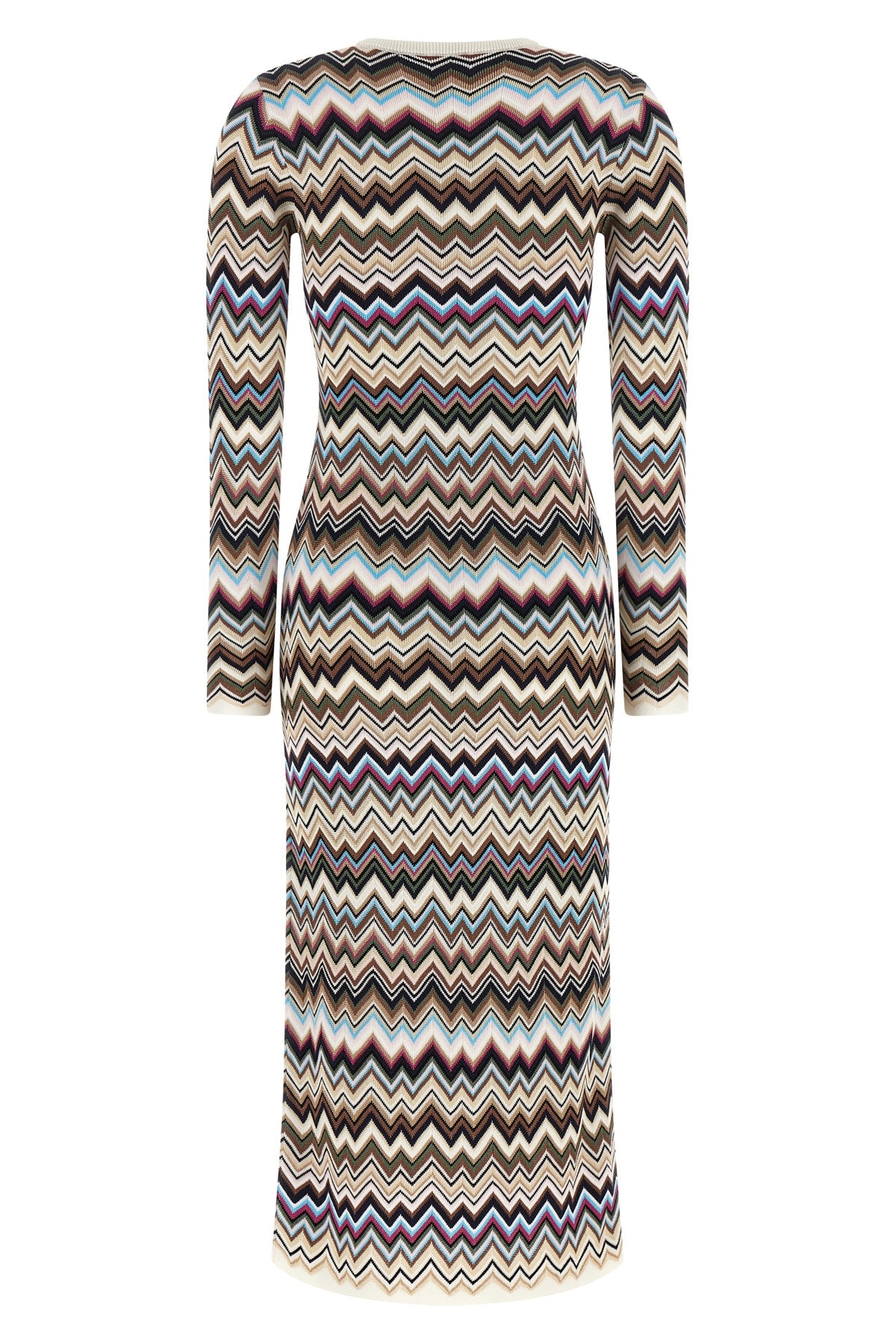 the missoni midi dress defines the silhouette through impeccable workmanship