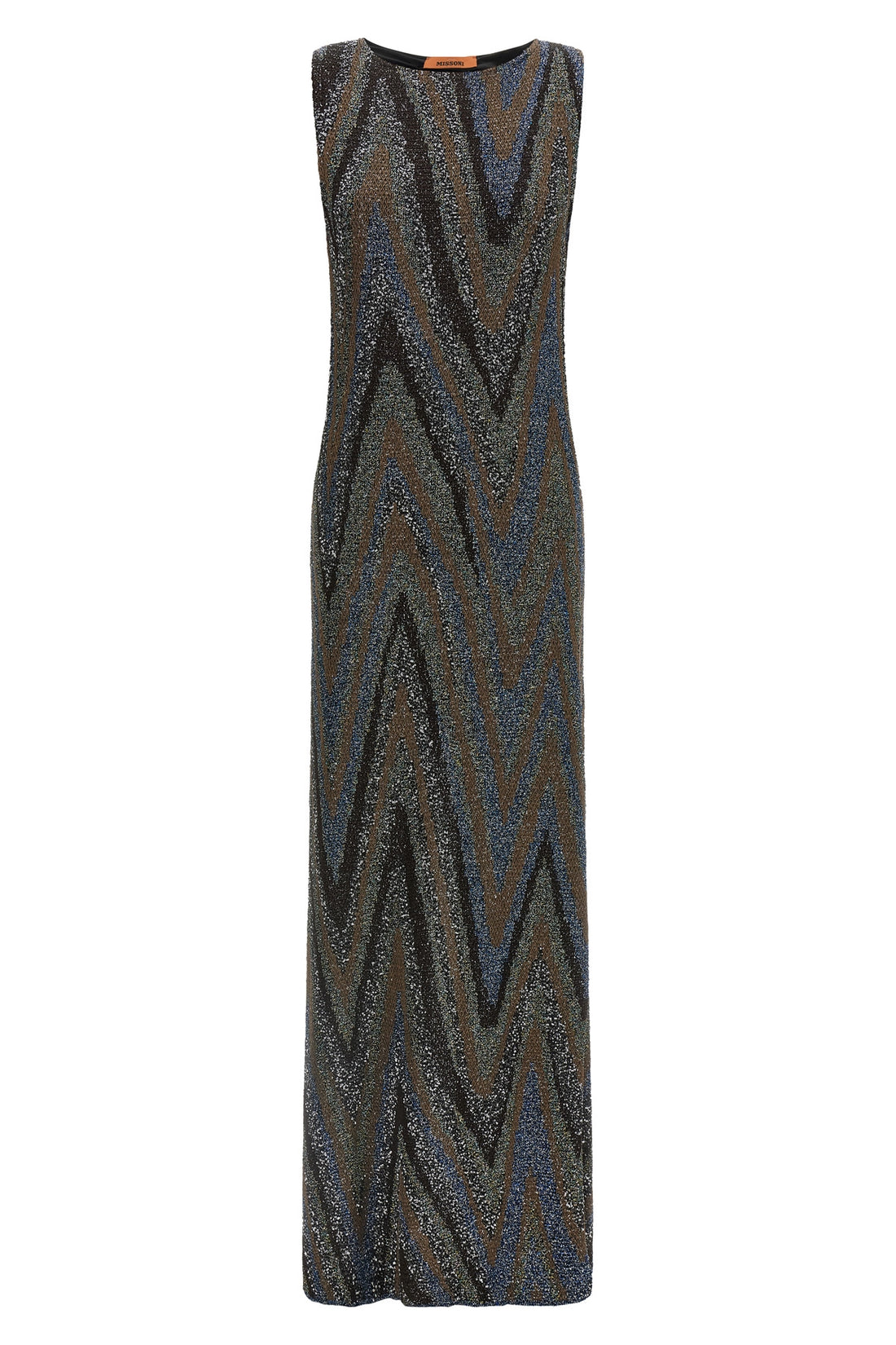 MISSONI 42 the long missoni dress is distinguished by a column silhouette defined by slippe