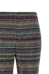 the tight missoni trousers redefine the codes of knitwear through a flared silho