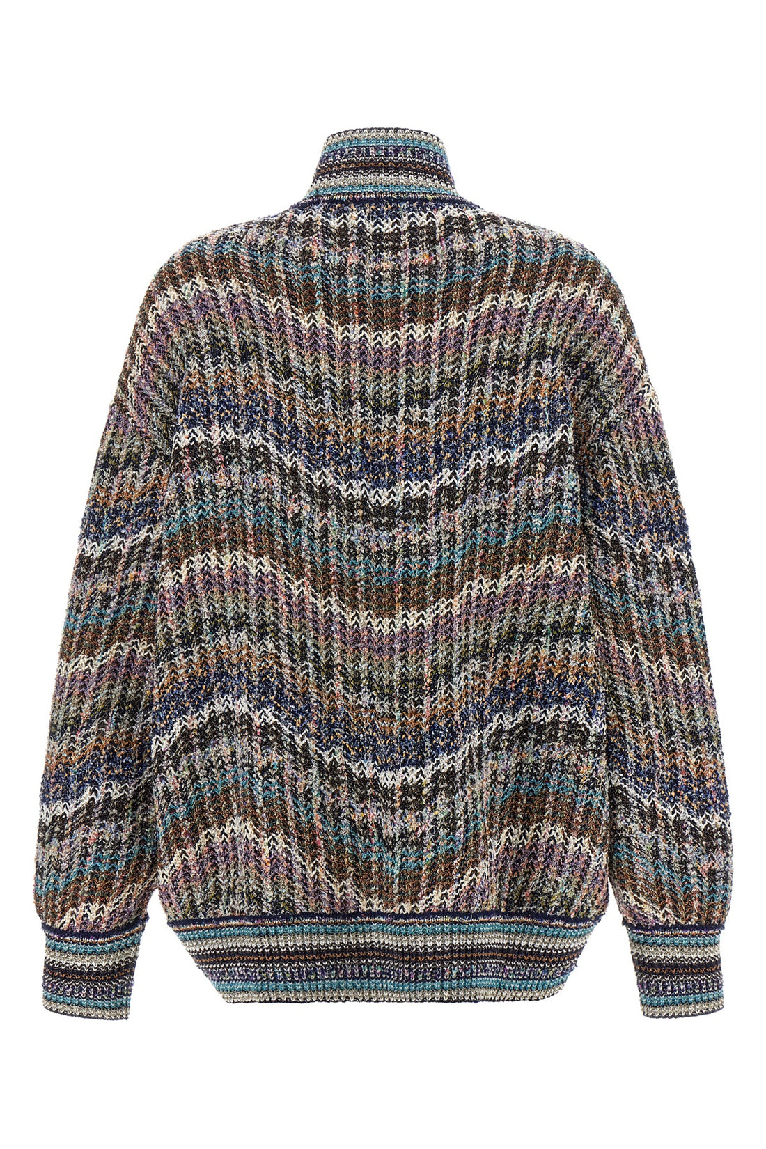 MISSONI M the missoni cardigan redefines knitwear codes through enveloping volumes and a r