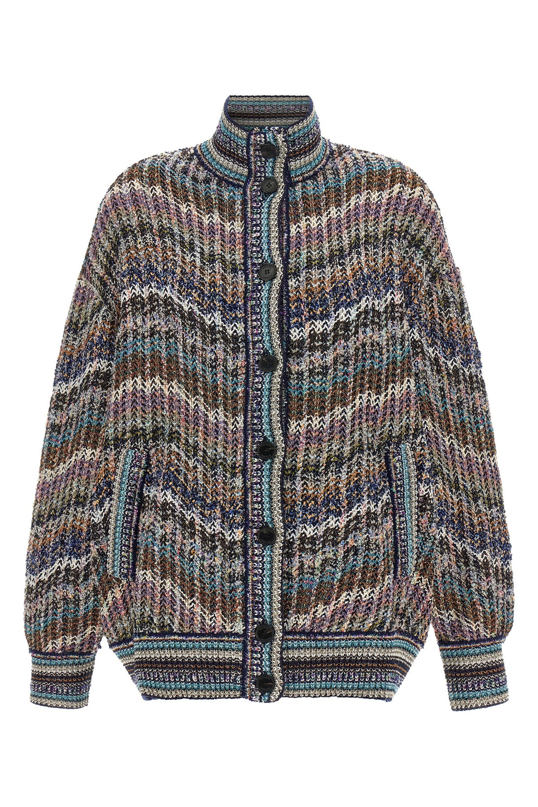 MISSONI M the missoni cardigan redefines knitwear codes through enveloping volumes and a r