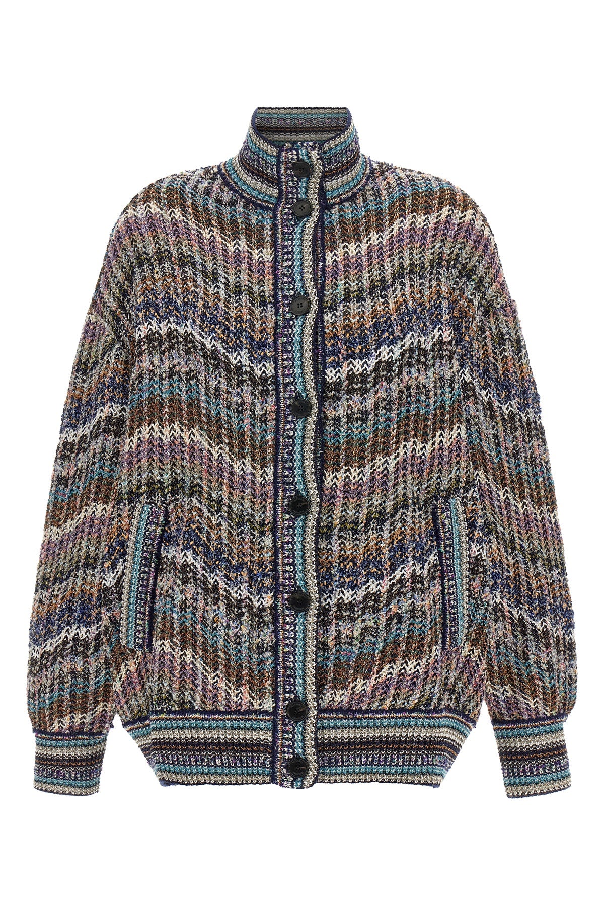 the missoni cardigan redefines knitwear codes through enveloping volumes and a r