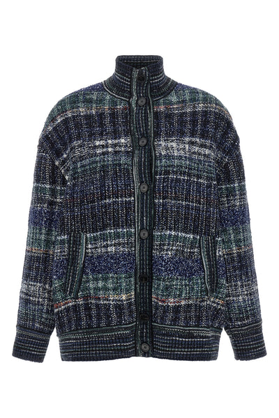 the missoni cardigan redefines knitwear volumes through an oversized silhouette