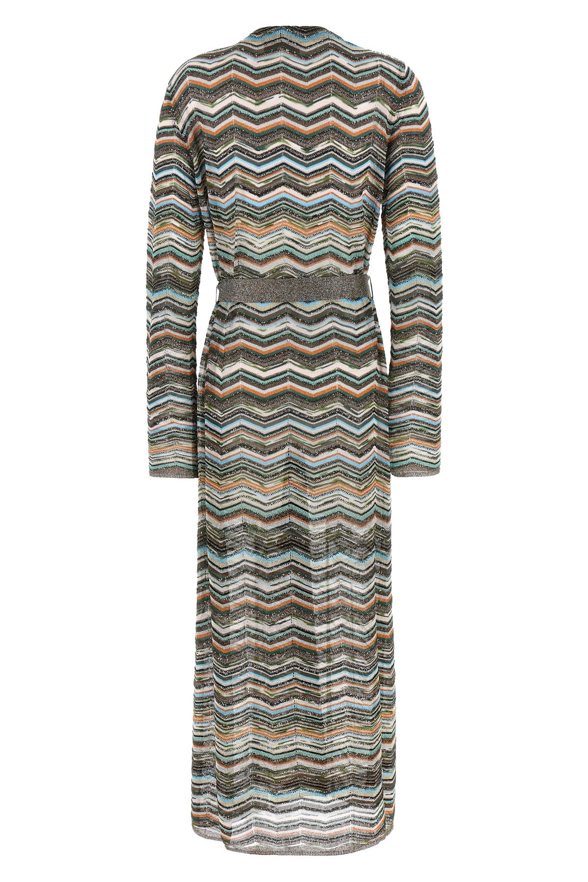 the long cardigan by missoni defines the aesthetics of the brand through the ico