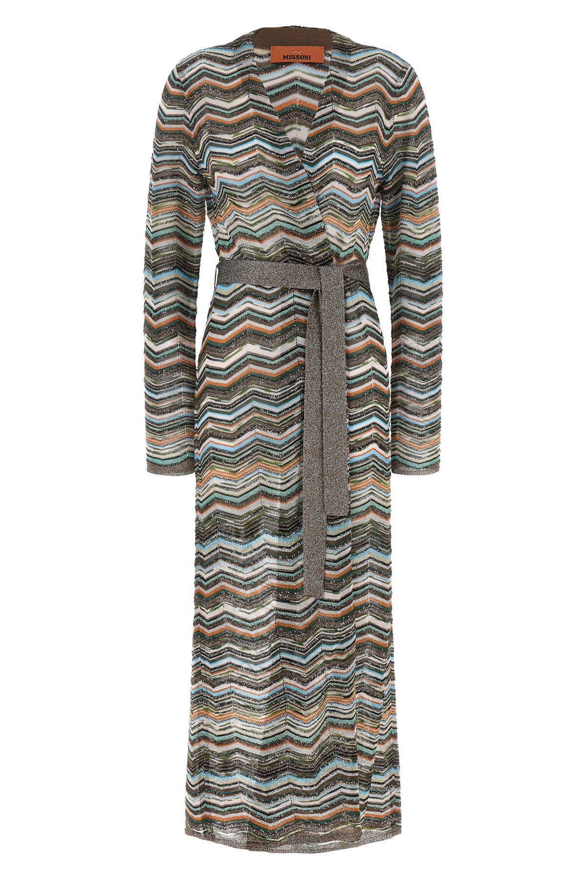 the long cardigan by missoni defines the aesthetics of the brand through the ico