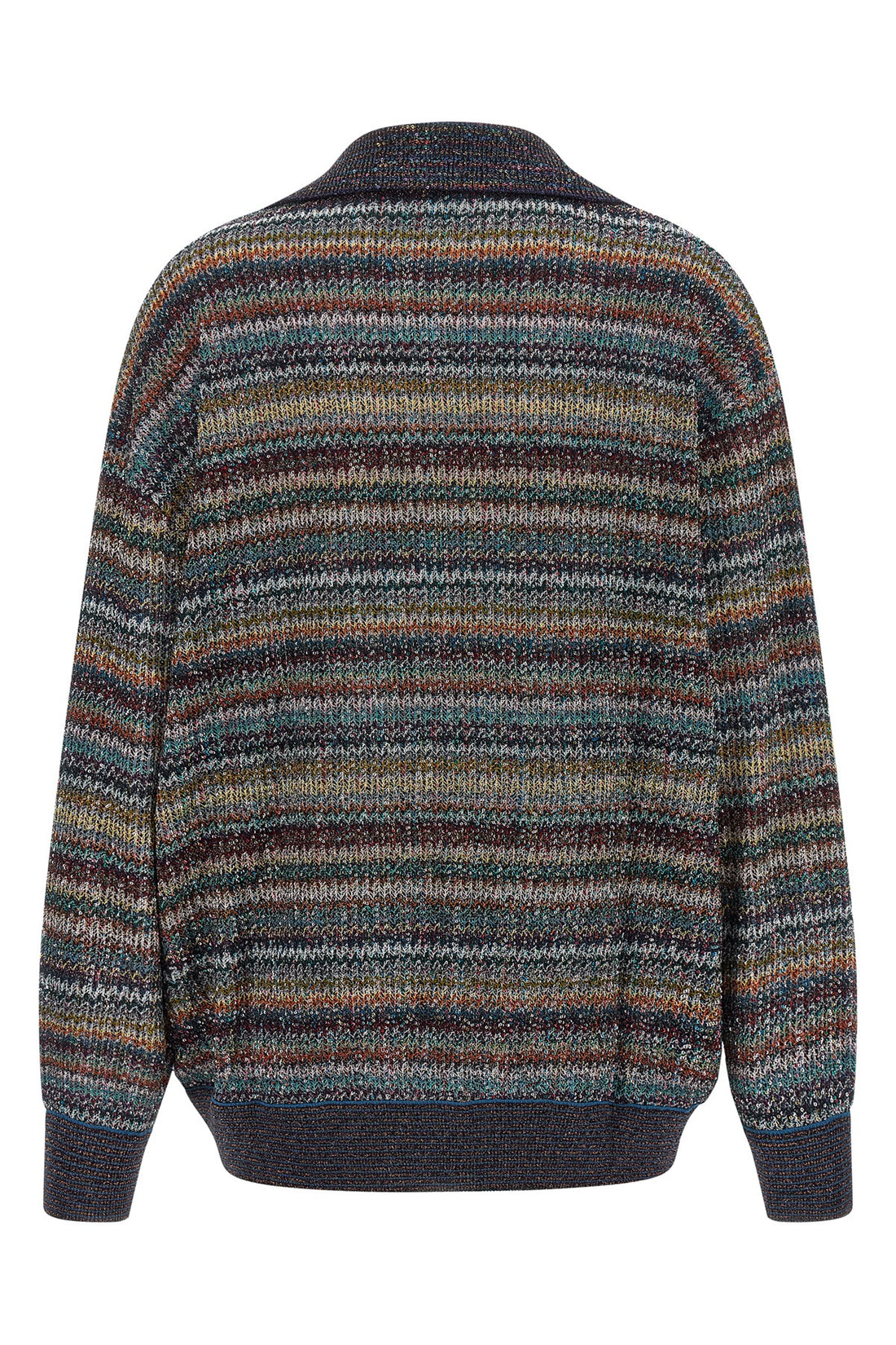 MISSONI 38 the missoni long-sleeved polo shirt redefines the concept of knitwear through a