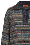 the missoni long-sleeved polo shirt redefines the concept of knitwear through a