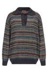 the missoni long-sleeved polo shirt redefines the concept of knitwear through a