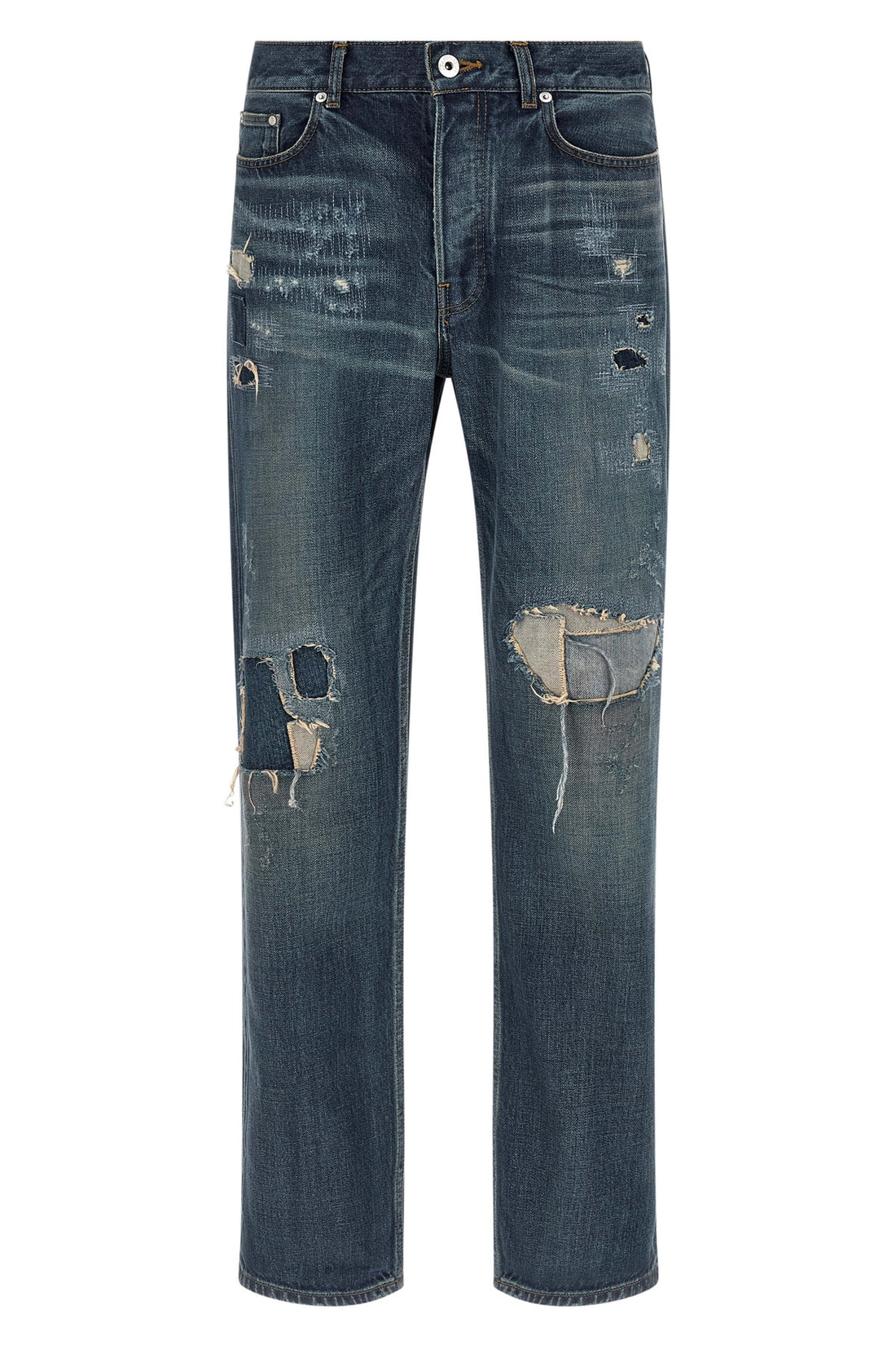 J.W.ANDERSON 32 used-effect selvedge japanese denim jeans