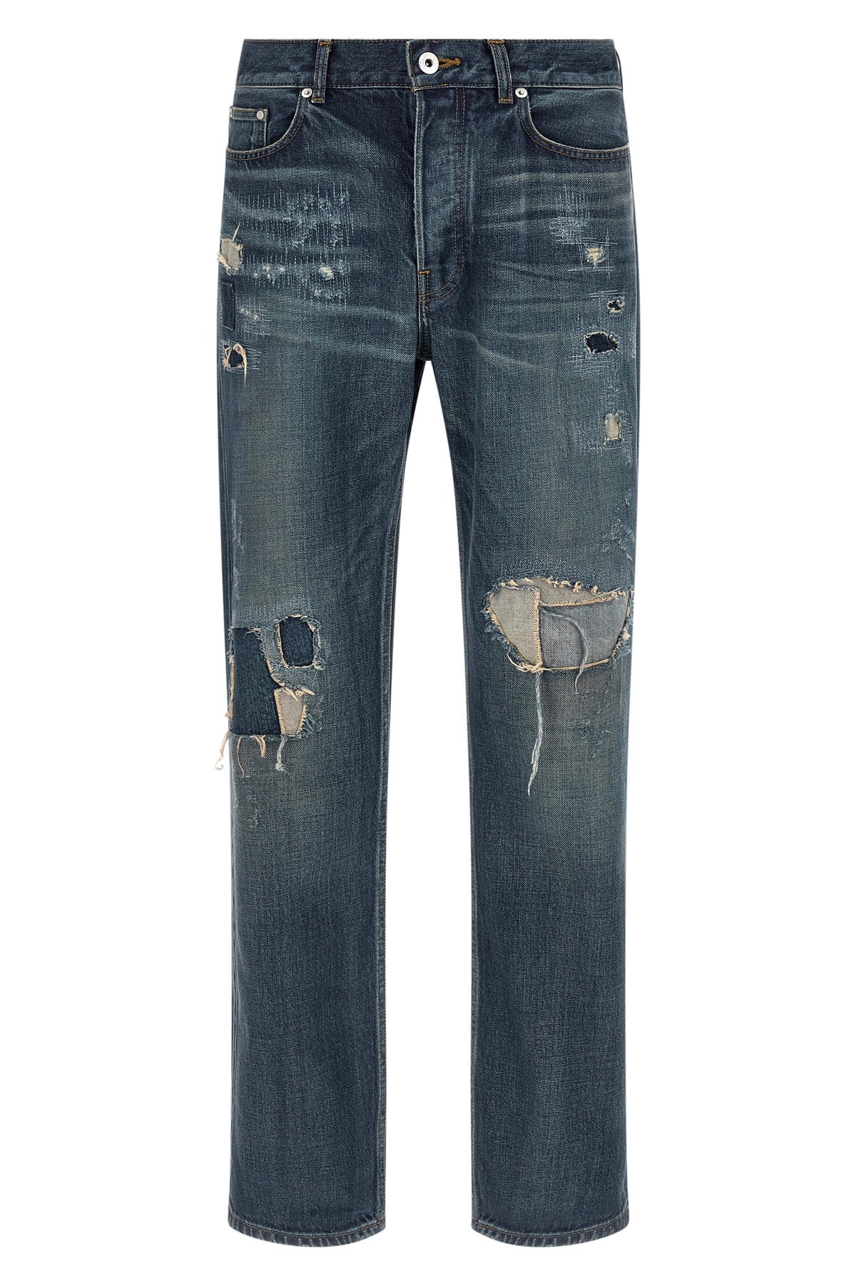 used-effect selvedge japanese denim jeans