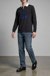 twisted workwear stonewashed cotton denim jeans