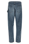 twisted workwear stonewashed cotton denim jeans